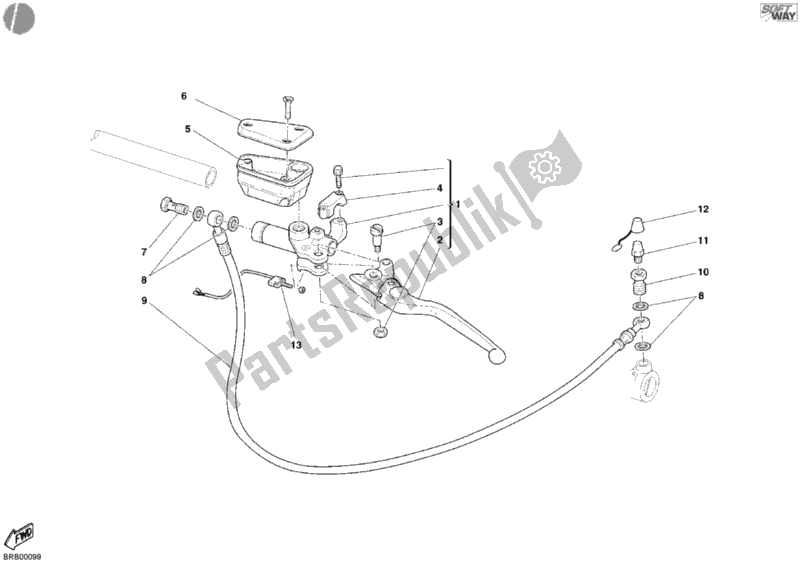 Wszystkie części do Pompa Sprz? G? A Ducati Sport ST3 USA 1000 2005
